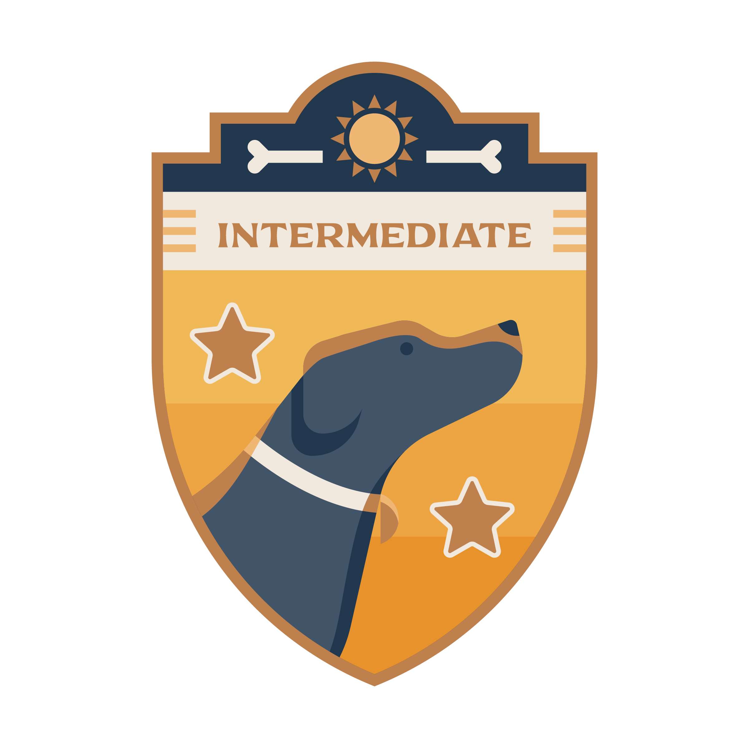 Intermediate Level Achievement Badge at Crafty Canine Club
